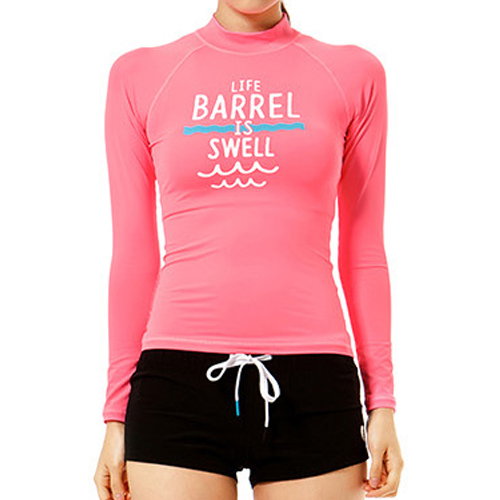 ��W SWELL RASHGUARD V2-PINK