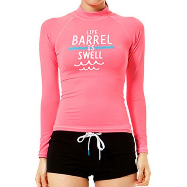 ��W SWELL RASHGUARD V2-PINK