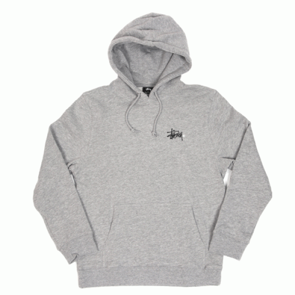 BASIC LOGO HOOD-GRY(white��)