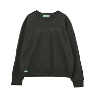 [������Ƽ�����] UNITEDWAPPEN EMB OVERSIZE SWEATSHIRTS (BLACK)