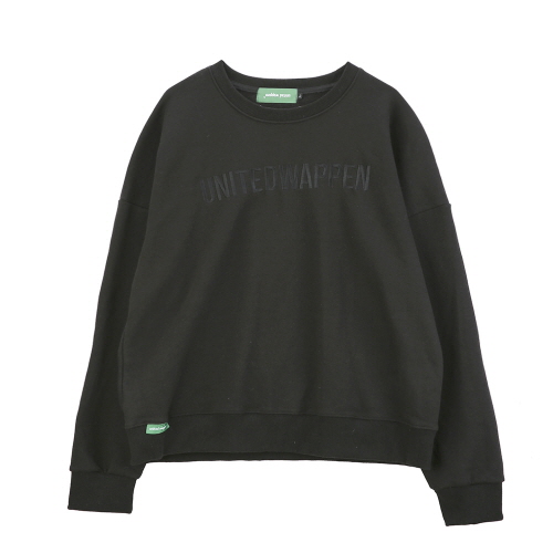 [������Ƽ�����] UNITEDWAPPEN EMB OVERSIZE SWEATSHIRTS (BLACK)