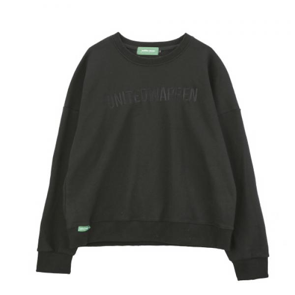 [������Ƽ�����] UNITEDWAPPEN EMB OVERSIZE SWEATSHIRTS (BLACK)