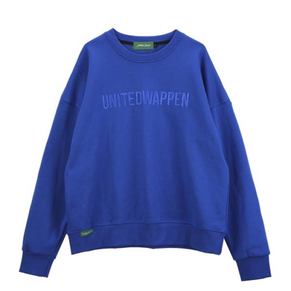 [������Ƽ�����] UNITEDWAPPEN EMB OVERSIZE SWEATSHIRTS (BLUE)