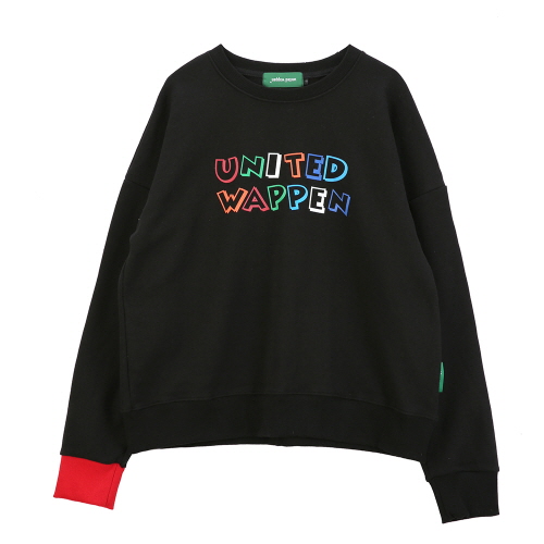 [������Ƽ�����] UNITEDWAPPEN D.C OVERSIZE PRINTING SWEATSHIRTS (BLACK)
