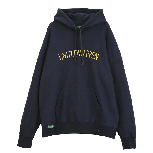 [������Ƽ�����] UNITEDWAPPEN EMB OVERSIZE HOODY (NAVY)