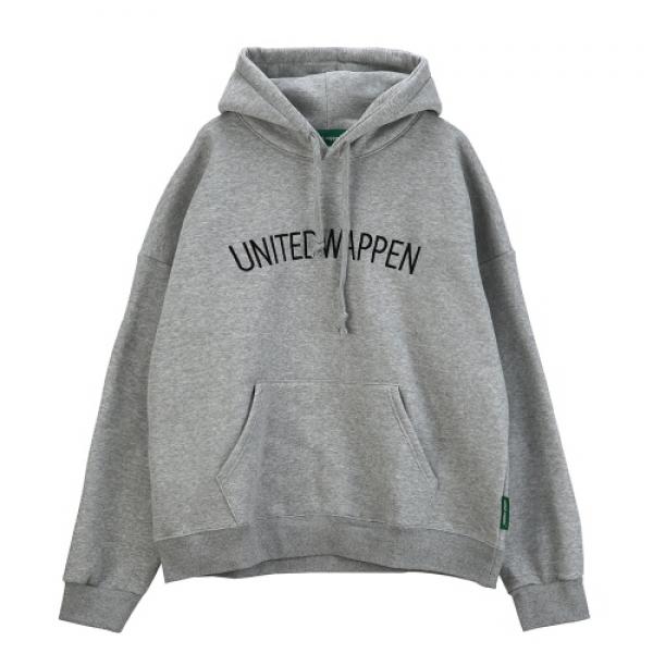 [������Ƽ�����] UNITEDWAPPEN EMB OVERSIZE HOODY (GREY)