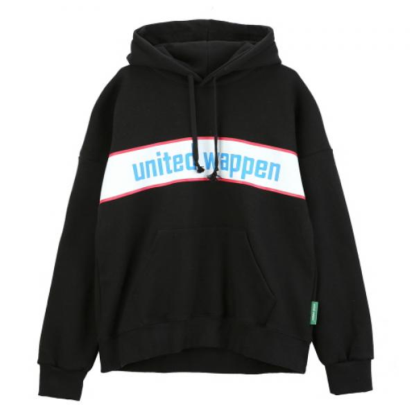 [������Ƽ�����] UNITEDWAPPEN BASIC OVERSIZE HOODY (BLACK)