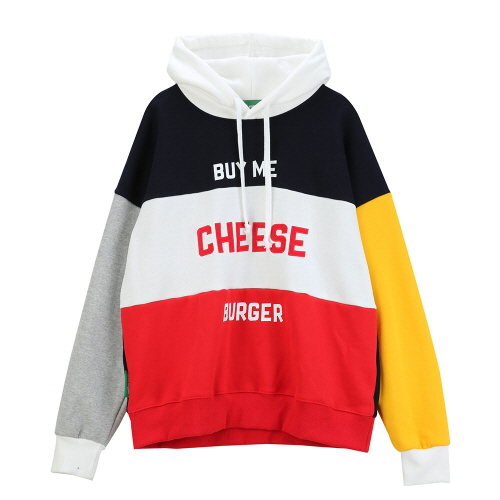 [������Ƽ�����] UNITEDWAPPEN CHEESE OVERSIZE HOODY (BLUE)
