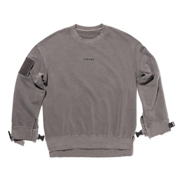 OVR16T1006-TOME.1 VELCRO PIGMENT GRAY SWEATSHIRTS