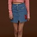 FUR LINING DENIM SKIRT_LIGHT BLUE