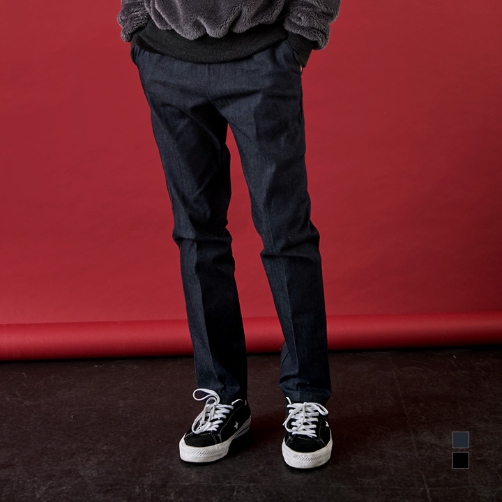 [���] Denim Two Pocket Banding Pants