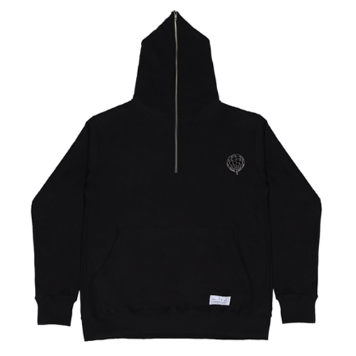 [ī�� �㿵�� ����]TRIPSHION AIRBALLOON HALF ZIPPER HOODIE - BLACK