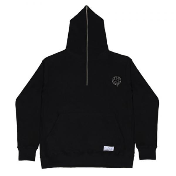 [ī�� �㿵�� ����]TRIPSHION AIRBALLOON HALF ZIPPER HOODIE - BLACK