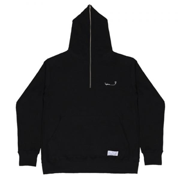 [ī�� �㿵�� ����]TRIPSHION HALF ZIPPER HOODIE - BLACK