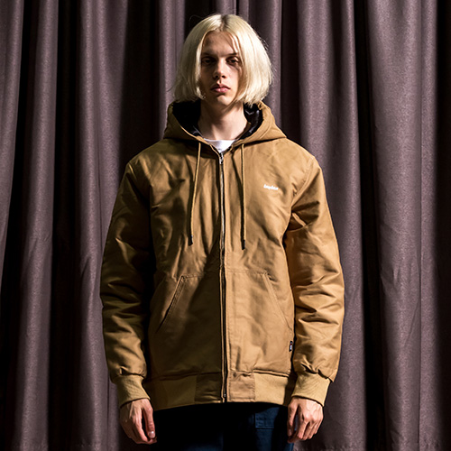 HOODED THERMAL JACKET-BEIGE