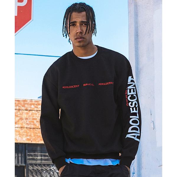 [���Ľ�Į] ADOLESCENT SWEAT SHIRT BLACK