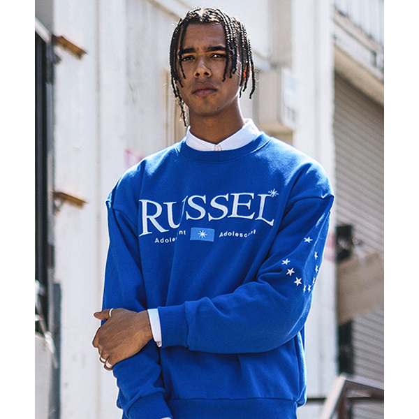 [���Ľ�Į] RUSSEL SWEAT SHIRT BLUE