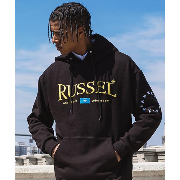 [���Ľ�Į] RUSSEL HOODIE BLACK