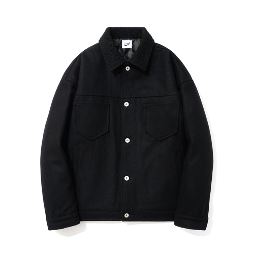 Wool Trucker Jacket Black