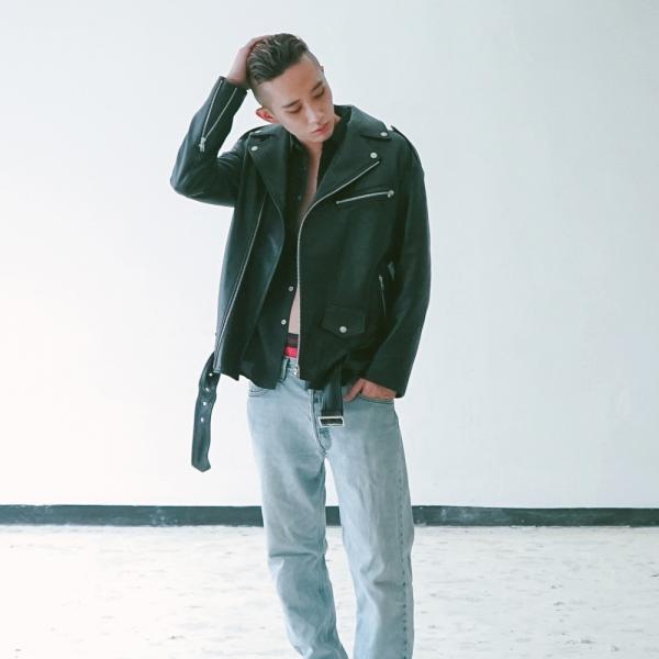 [���ο����Ϲ���] (UNISEX) lambskin oversize rider jacket (Black) ���̴� ���� ���� ���̴�