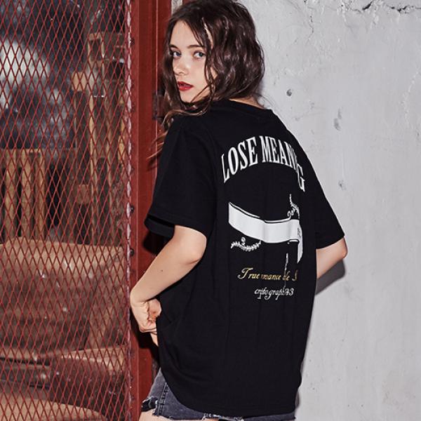 [���������] ANOTHER FRAME - ROMANTIC CODE T-SHIRT (BLACK) ���� ����Ƽ Ƽ����