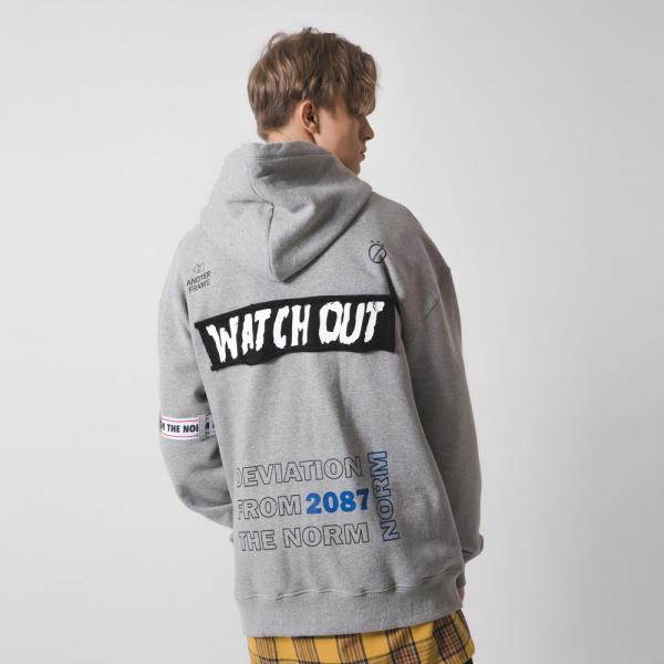 [���������] ANOTHER FRAME - WEBING BELT POINT HOODIE (M.GRAY) ��� �ĵ� �ĵ�Ƽ