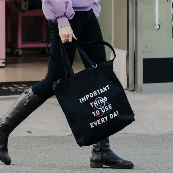 [�ξƵ�ξ�]ROIDESROIS - GEE ECO BAG (BLACK) ���� ���ڹ� ��Ʈ�� ũ�ν���