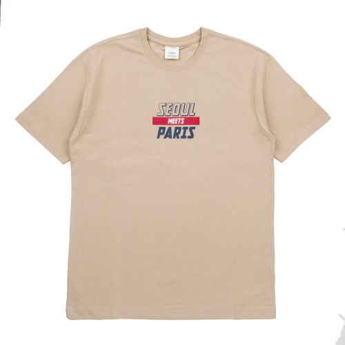[������Ʃ���] SENSESTUDIO - SEOUL MEETS PARIS TEE (BEIGE) ���� ����Ƽ Ƽ����