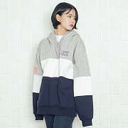 [���õ����] ACIDBLACK - STAR N STRIPES BLOCK HOOD (MELANGE) ��� �ĵ�Ƽ