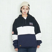 [���õ����] ACIDBLACK - STAR N STRIPES BLOCK HOOD (BLACK) ��� �ĵ�Ƽ