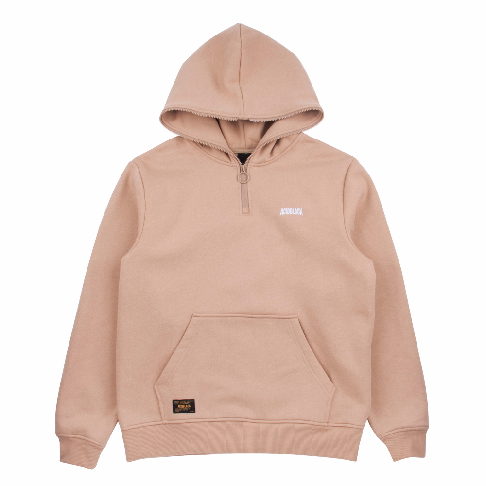 [���õ����] ACIDBLACK - RARE HALF ZIPUP HOOD (BEIGE) ��� �������� �ĵ�Ƽ