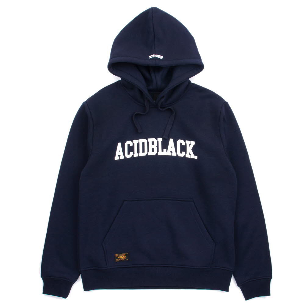 [���õ����] ACIDBLACK - ARCH LOGO HOOD (NAVY) ��� �ĵ�Ƽ