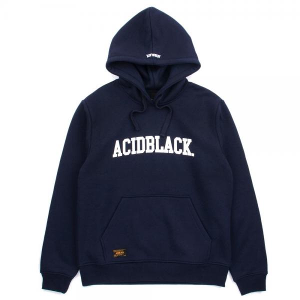 [���õ����] ACIDBLACK - ARCH LOGO HOOD (NAVY) ��� �ĵ�Ƽ