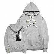 [���������] ANOTHER FRAME - BASIC LOGO STRING HOOD (GRAY) ����ĵ� �ĵ�Ƽ