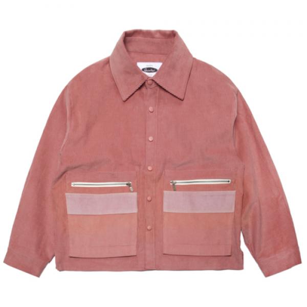 LAYERED POCKET 11��S CORDUROY JACKET-PINK