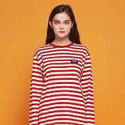 [���������] ANOTHER FRAME - AF LABEL STRIPE T-SHIRT (RED/WHITE) ���� ����Ƽ Ƽ����