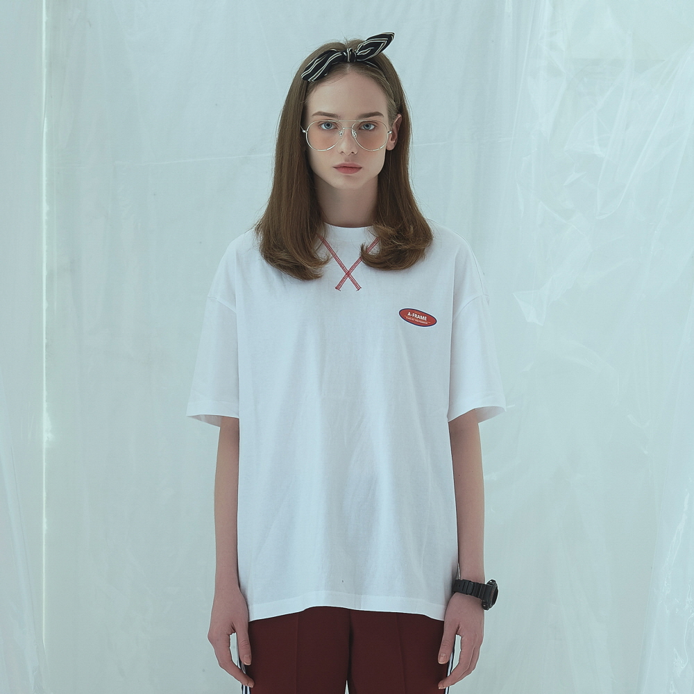 [���������] ANOTHER FRAME - A-FRAME CIRCLE LOGO T-SHIRT (WHITE) ���� ����Ƽ Ƽ����