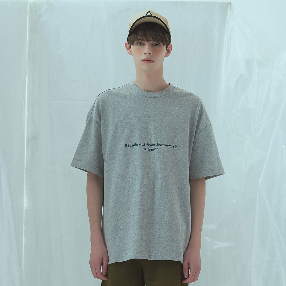 [���������] ANOTHER FRAME - FRONT AF LOGO T-SHIRT (M.GRAY) ���� ����Ƽ Ƽ����