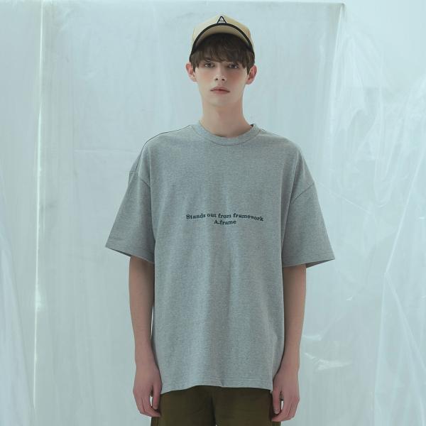 [���������] ANOTHER FRAME - FRONT AF LOGO T-SHIRT (M.GRAY) ���� ����Ƽ Ƽ����