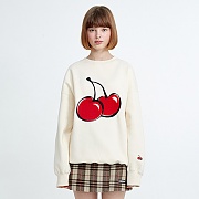 [���԰�] BIG CHERRY SWEATSHIRT HA [IVORY]