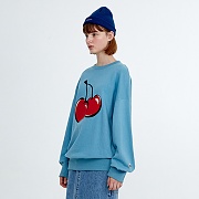 [���԰�] BIG CHERRY SWEATSHIRT HA [BLUE]