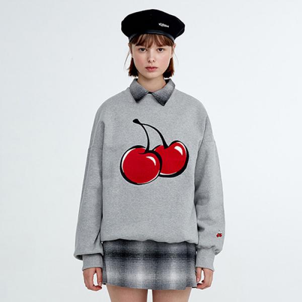 [���԰�] BIG CHERRY SWEATSHIRT HA [GRAY]