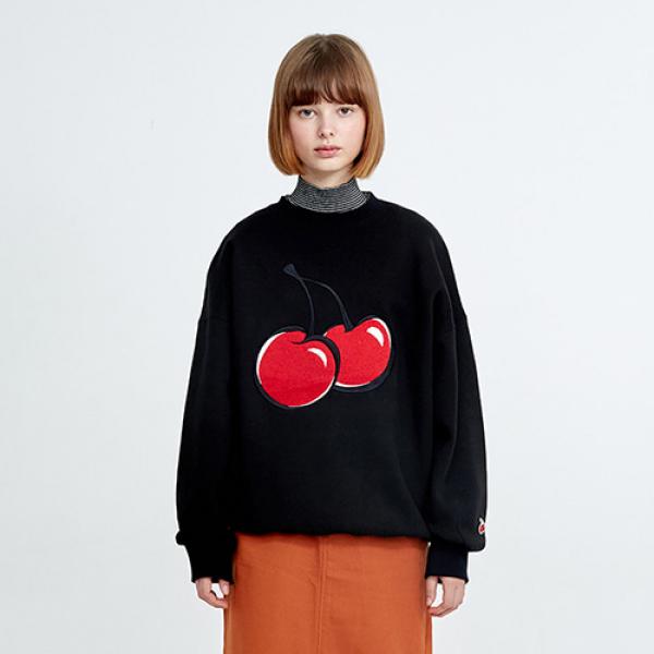 [���԰�] BIG CHERRY SWEATSHIRT HA [BLACK]