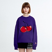 [���԰�] BIG CHERRY SWEATSHIRT HA [PURPLE]
