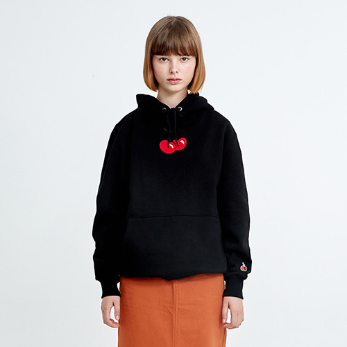 [���԰�]MIDDLE CHERRY HOODIE HA [BLACK]