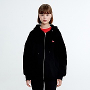 [���԰�] CHERRY HOODIE ZIPUP HA [BLACK]